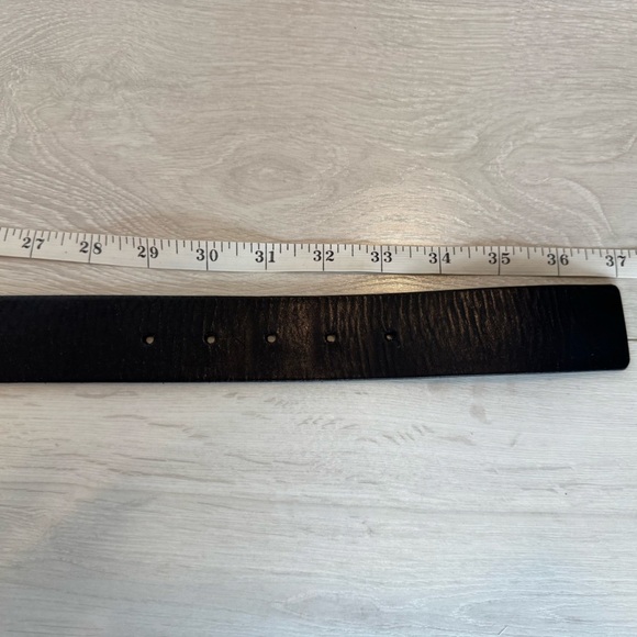 Michael Kors Black Leather Belt Tortoise Shell Gold Tone Branded Buckle - Picture 4 of 7